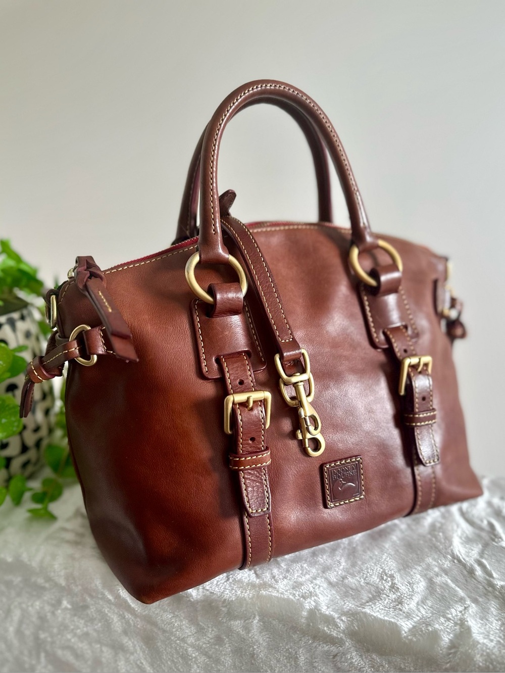 Dooney & Bourke Florentine Bristol Satchel in Chestnut